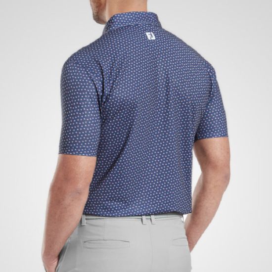 Picture of FootJoy Men's Bounce Print Pique Golf Polo Shirt