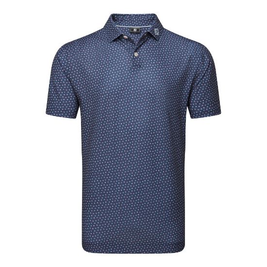 Picture of FootJoy Men's Bounce Print Pique Golf Polo Shirt