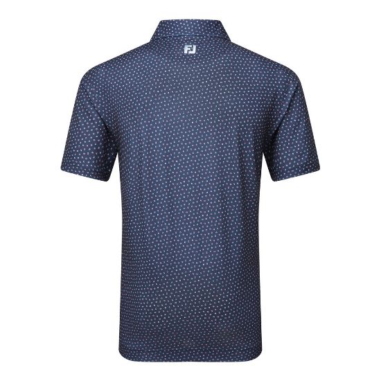 Picture of FootJoy Men's Bounce Print Pique Golf Polo Shirt