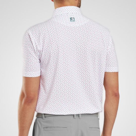 Picture of FootJoy Men's Bounce Print Pique Golf Polo Shirt