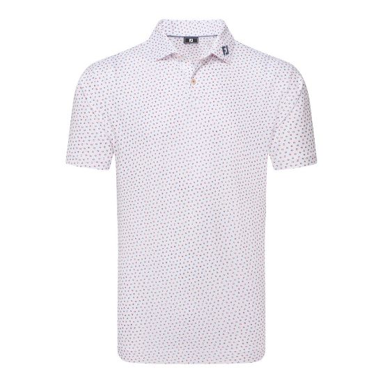 Picture of FootJoy Men's Bounce Print Pique Golf Polo Shirt