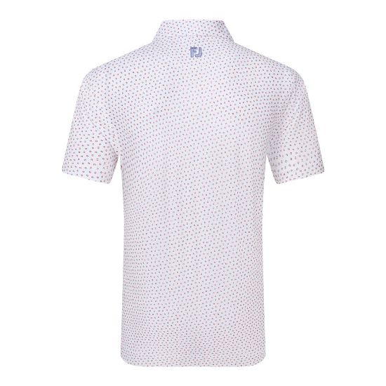 Picture of FootJoy Men's Bounce Print Pique Golf Polo Shirt