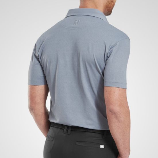 Picture of FootJoy Men's Etched Texture Print Lisle Golf Polo Shirt