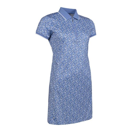Picture of Glenmuir Ladies Victoria Zip Collar Print Golf Dress