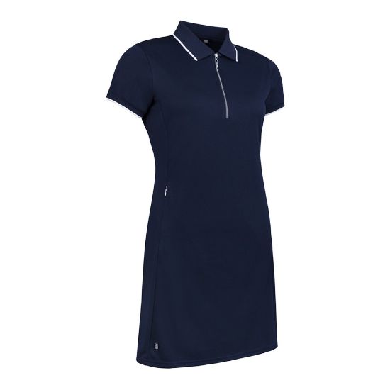 Picture of Glenmuir Ladies Victoria Zip Collar Print Golf Dress