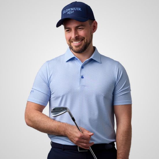 Picture of Glenmuir Men's Carrbridge Fan Print Golf Polo Shirt