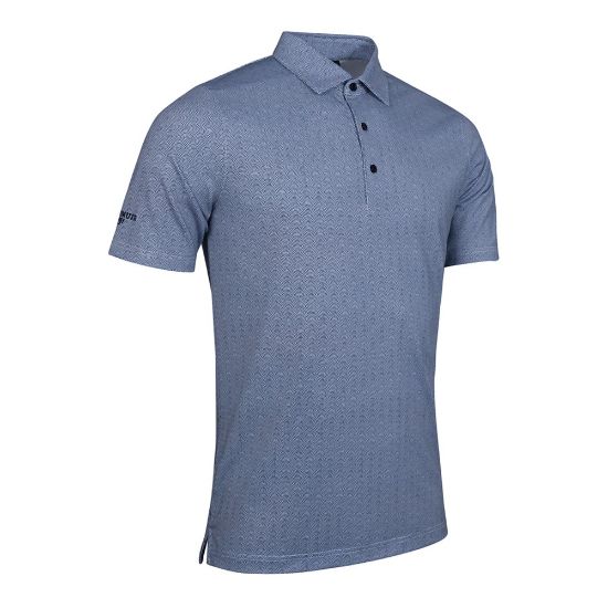 Picture of Glenmuir Men's Carrbridge Fan Print Golf Polo Shirt