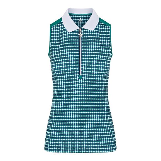 Picture of Swing Out Sister Ladies Beth Pattern Sleeveless Golf Polo Shirt