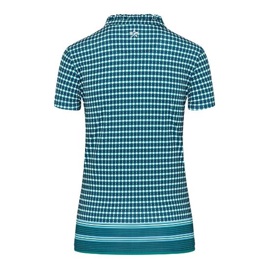 Picture of Swing Out Sister Ladies Leona Pattern Frill Golf Polo Shirt