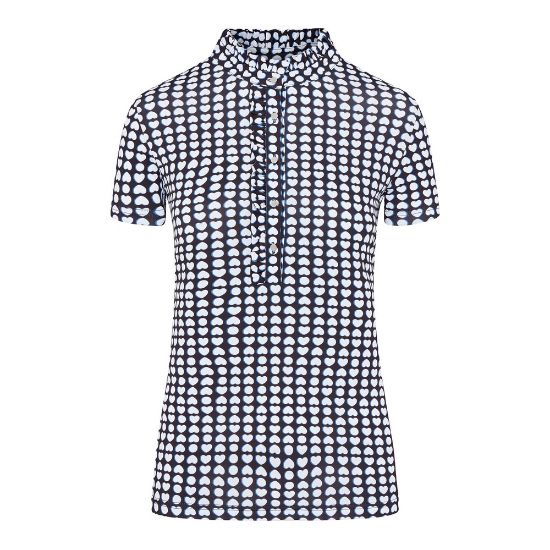 Picture of Swing Out Sister Ladies Leona Pattern Frill Golf Polo Shirt