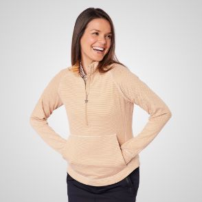 Picture of Swing Out Sister Ladies Lottie Stripe 1/4 Zip Golf Midlayer