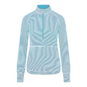 Picture of Swing Out Sister Ladies Lottie Stripe 1/4 Zip Golf Midlayer