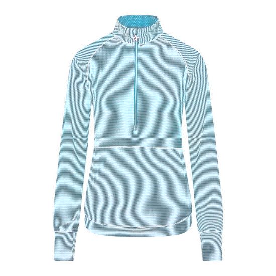 Picture of Swing Out Sister Ladies Lottie Stripe 1/4 Zip Golf Midlayer