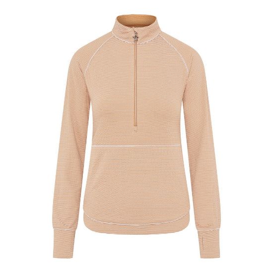 Picture of Swing Out Sister Ladies Lottie Stripe 1/4 Zip Golf Midlayer