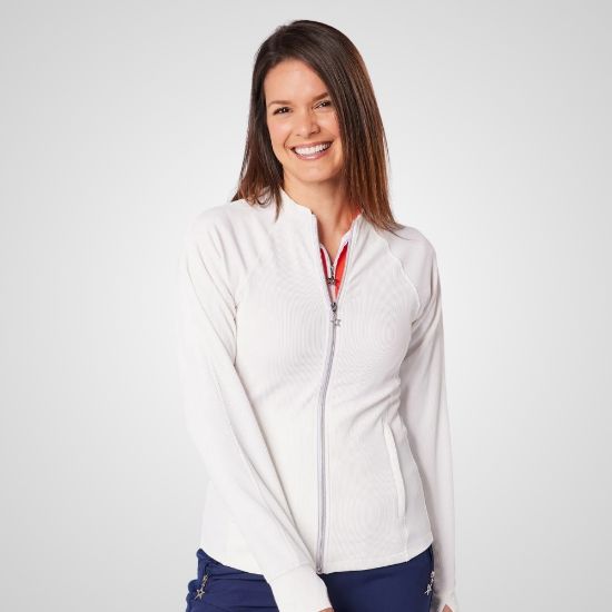 Picture of Swing Out Sister Ladies Peach Elite Lightweight Golf Jacket