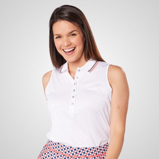 Picture of Swing Out Sister Ladies Pickle Pique Sleeveless Golf Polo Shirt