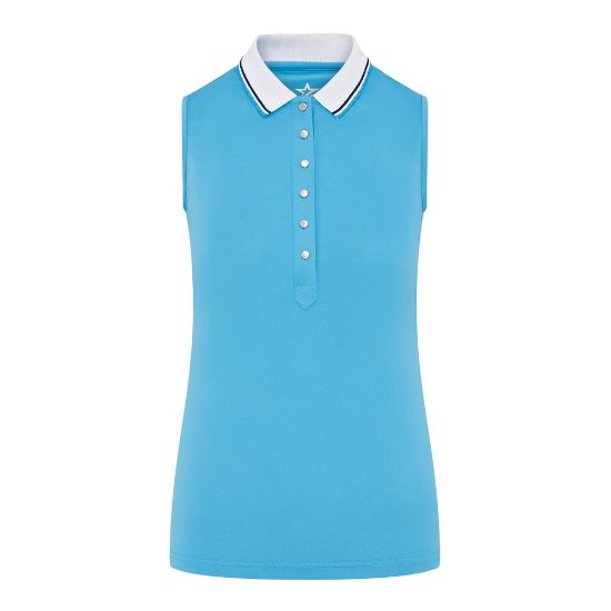 Picture of Swing Out Sister Ladies Pickle Pique Sleeveless Golf Polo Shirt