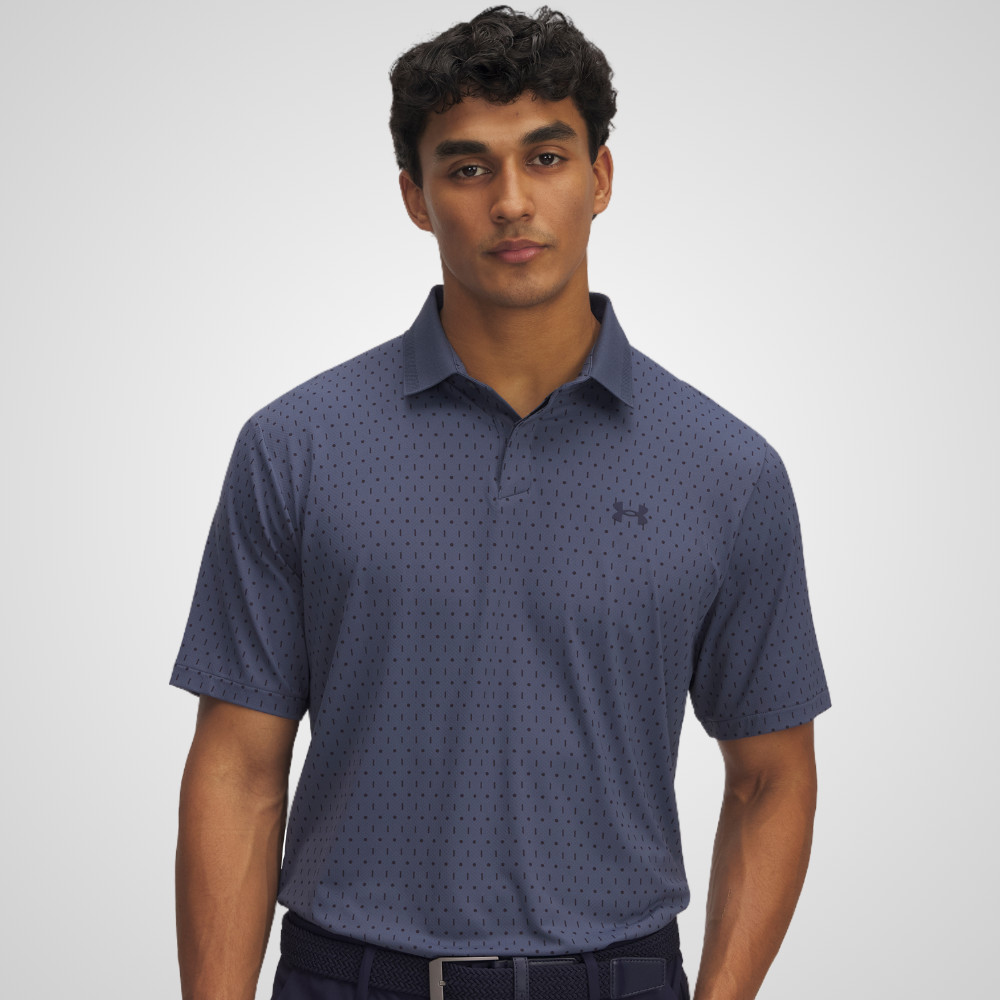 Under Armour Men's Drive Chill Printed Golf Polo Shirt