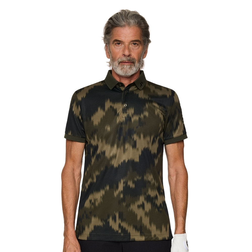 J.Lindeberg Men's Tour Tech Print Golf Polo