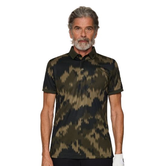 Picture of J.Lindeberg Men's Tour Tech Print Golf Polo