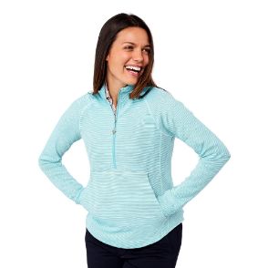 Picture of Swing Out Sister Ladies Lottie Stripe 1/4 Zip Golf Midlayer
