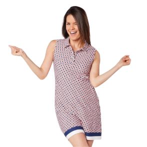 Picture of Swing Out Sister Ladies Penelope Pattern Sleeveless Golf Dress