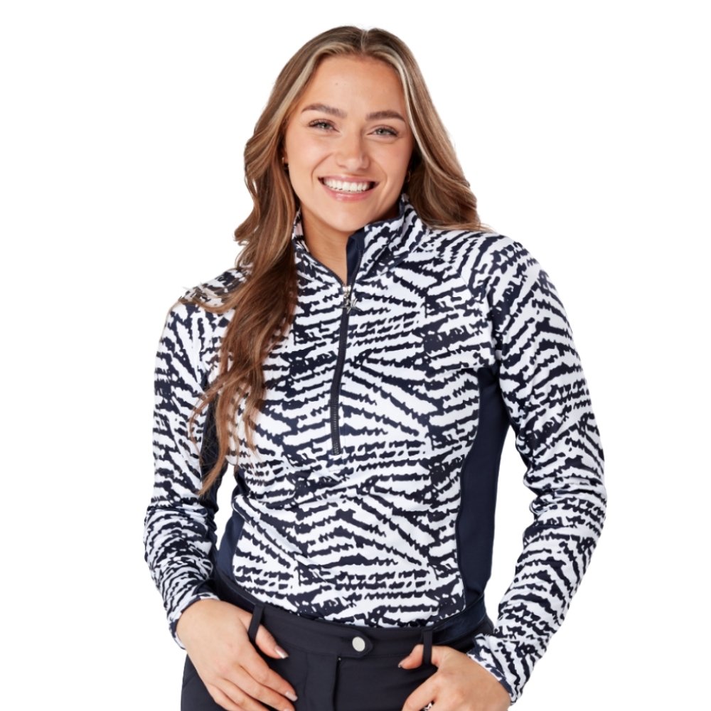 Swing Out Sister Ladies Sophie Print 1/4 Zip Golf Midlayer