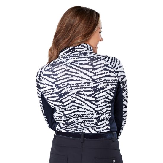 Picture of Swing Out Sister Ladies Sophie Print 1/4 Zip Golf Midlayer