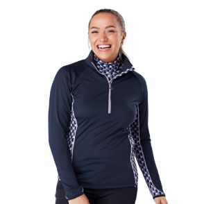 Picture of Swing Out Sister Ladies Sophie Print 1/4 Zip Golf Midlayer