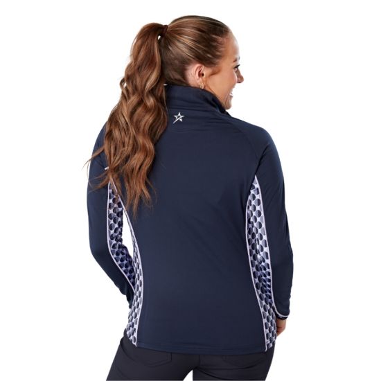 Picture of Swing Out Sister Ladies Sophie Print 1/4 Zip Golf Midlayer