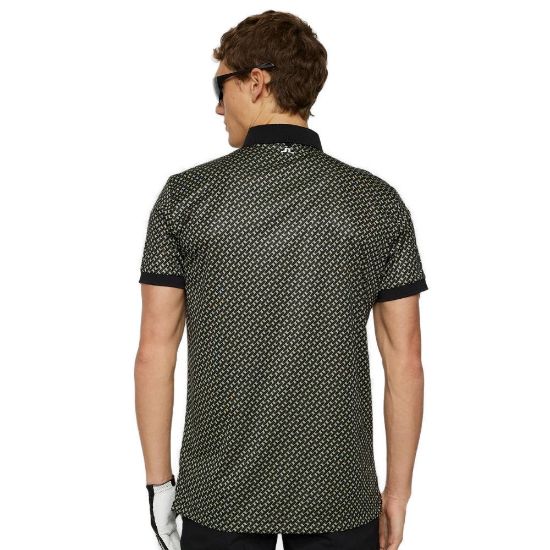 Picture of J.Lindeberg Men's Tour Tech Print Golf Polo Shirt