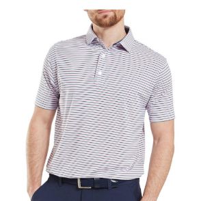 Picture of FootJoy Men's Balance Stripe Lisle Golf Polo Shirt