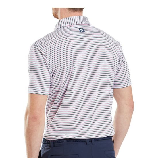 Picture of FootJoy Men's Balance Stripe Lisle Golf Polo Shirt