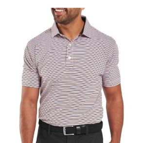 Picture of FootJoy Men's Balance Stripe Lisle Golf Polo Shirt