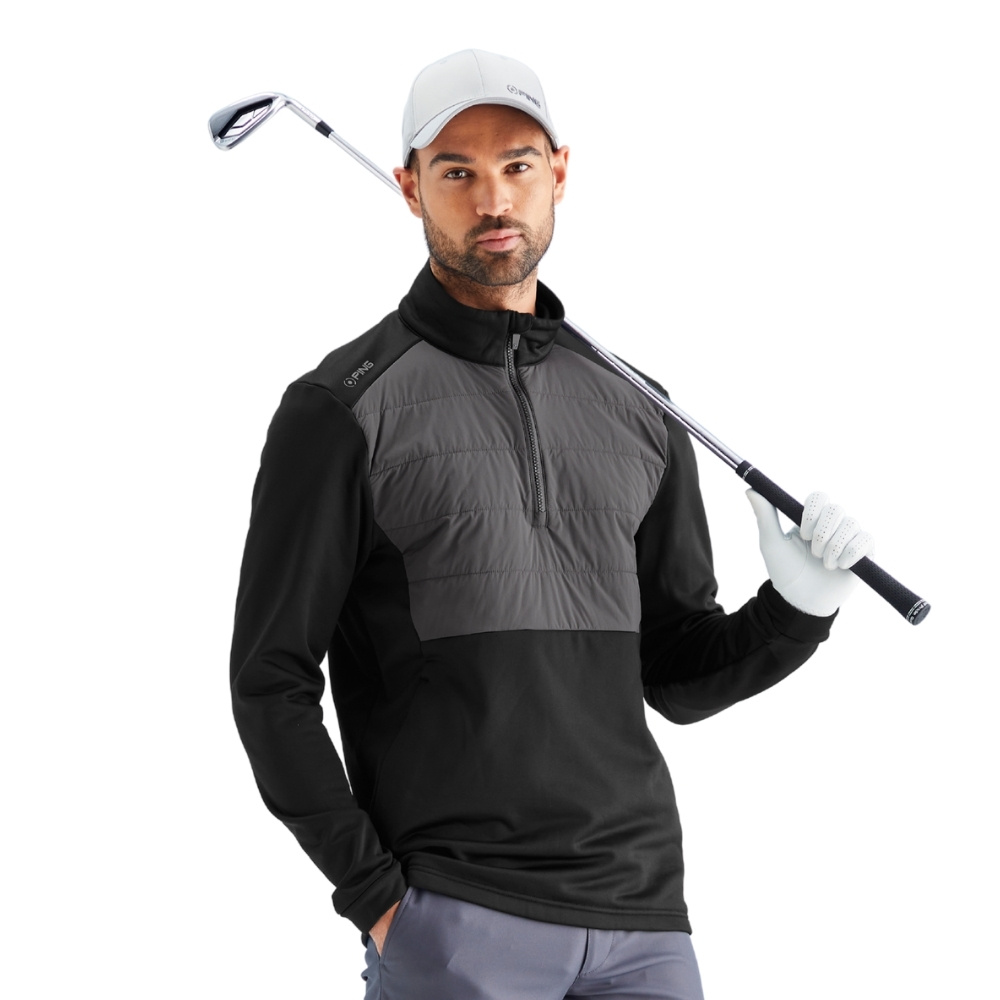 PING Men's Astbury Insulated Half Zip Fleece Golf Midlayer